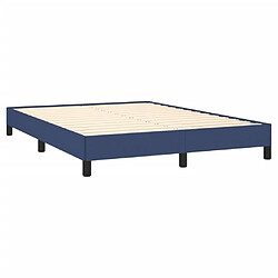 Acheter Maison Chic Lit adulte - Lit simple Cadre de lit,Structure du lit Contemporain Bleu 140x190 cm Tissu -MN61844