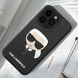 Avis Karl Lagerfeld Coque pour iPhone 14 Pro Max Silicone Gel Bords Rehaussés Noir