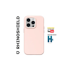 RhinoShield Coque Compatible avec [iPhone 15 Pro Max] SolidSuit - Coque Fine avec Technologie d'absorption des Chocs et Finition Premium Mate - Rose Poudré