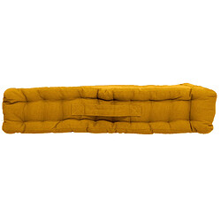 Toilinux Coussin de sol Panama avec poignée - 50 cm x 50 cm - Jaune moutarde