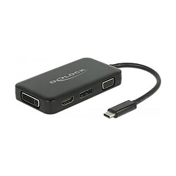 Adaptateur USB C vers VGA DELOCK 63929 60 Hz Noir