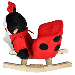 Helloshop26 Siège fauteuil chaise à bascule enfant jouet tissu rouge 0102020