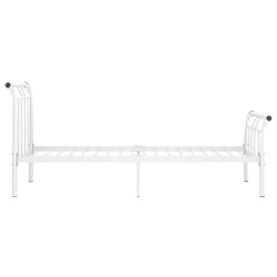 Avis Maison Chic Lit adulte - Lit simple Cadre de lit,Structure du lit Contemporain Blanc Métal 100x200 cm -MN70807