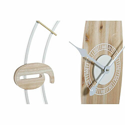 Avis Horloge Murale DKD Home Decor 61 x 4,5 x 66 cm Naturel Blanc Fer Bois MDF (2 Unités)