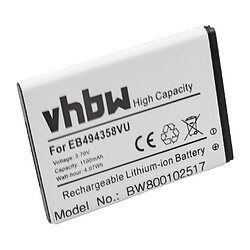 Vhbw Batterie LI-ION pour SAMSUNG Galaxy Ace, GT-S5660, Galaxy Gio, SCH-i579, Galaxy M Pro, GT-B7800 etc. remplace EB494358VU