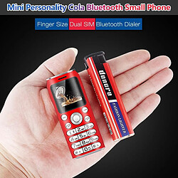 Mini Téléphone Portable 1 Pouce Bluetooth Dual SIM MP3 Faible Radiation 2G Bleu YONIS