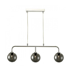 Luminaire Center Suspension Feya Chrome poli,verre fumé 3 ampoules 18,5cm