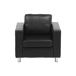 Avis Vente-Unique Fauteuil en simili ACKLEY - Noir