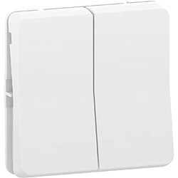 va et vient - double - blanc - composable - mureva styl - schneider electric mur39022