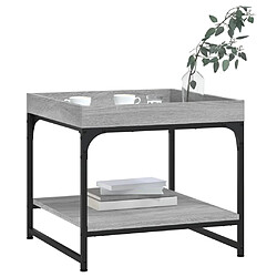 Avis ComfortXL Table Basse Sonoma Gris 49,5x49,5x45 Cm Bois D'ingénierie