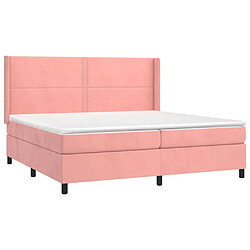 Avis vidaXL Sommier à lattes de lit matelas et LED Rose 200x200 cm Velours