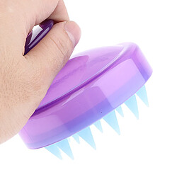 Avis Silicone Shampooing pour la douche Gel nettoyant pour le corps Pellicules Brosse pour le cuir chevelu pour le cuir chevelu Clair violet