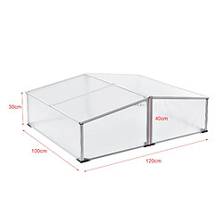 Avis Helloshop26 Serre châssis de jardin mossel double relevable 100 x 120 x 40 cm polycarbonate 03_0008268