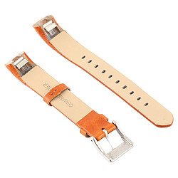 Acheter Wewoo Bracelet pour montre connectée Smartwatch en cuir brillant Fitbit Alta Orange