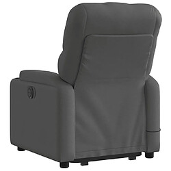 Acheter vidaXL Fauteuil de massage inclinable Gris foncé Tissu