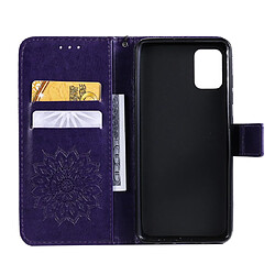 Acheter Wewoo Housse Coque Pour Galaxy A51 Sun Print de protection à rabat horizontal avec support et fentes cartes et portefeuille violet