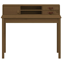 Acheter vidaXL Bureau Marron miel 110x50x93 cm Bois massif de pin