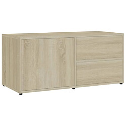 Maison Chic Meuble TV scandinave - Banc TV pour salon Chêne sonoma 80x34x36 cm Aggloméré -MN17269