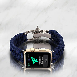 Avis Avizar Bracelet Apple Watch 38 et 40 mm Cordon tressé en Nylon - Bleu nuit