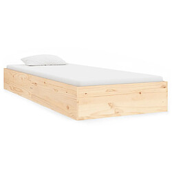 vidaXL Cadre de lit sans matelas bois massif 90x190 cm