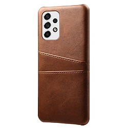 Coque en TPU + PU anti-rayures avec porte-carte marron pour votre Samsung Galaxy A53 5G