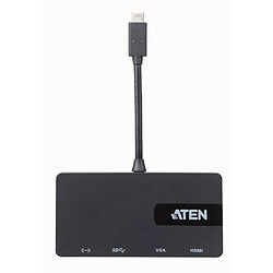 Avis Alpexe USB 3.1 Adaptateur USB-C Male - USB A Femelle / Fonctionnalités HDMI / VGA Femelle / RJ45 (8P8C) Femelle Noir