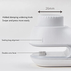 Universal Machine d'étanchéité USB rechargeable à 3 vitesses Mini-machine d'emballage sous vide à pression et à chauffage(blanche)