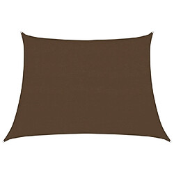 vidaXL Voile d'ombrage 160 g/m² Marron 4/5x3 m PEHD