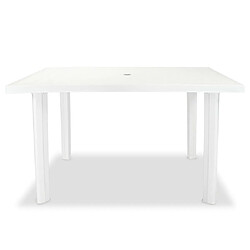 Maison Chic Table de jardin | Table d'extérieur Blanc 126 x 76 x 72 cm Plastique -GKD48790