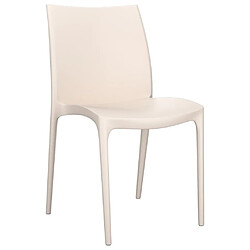 Avis Maison Chic Lot de 2 Chaises de jardin,Fauteuil d'extérieur crème 50x46x80 cm polypropylène -MN18871