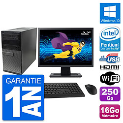 PC Tour Dell 390 MT Ecran 22" G630 RAM 16Go Disque 250Go HDMI Windows 10 Wifi - Occasion