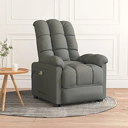 Maison Chic Fauteuil électrique de massage,Fauteuil luxe de relaxation Gris foncé Tissu -MN19087