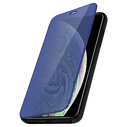 Avizar Housse pour iPhone XS Max étui folio miroir ultra-fine clapet translucide Noir