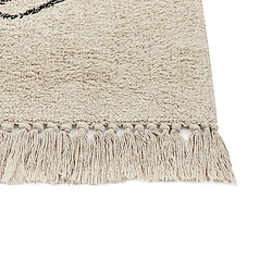 Acheter Beliani Tapis en coton beige et noir 80 x 150 cm SAZLI