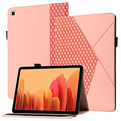 Etui en PU skin touch à motif losange, auto-absorbé, porte-cartes or rose pour votre Samsung Galaxy Tab A7 10.4 (2020)