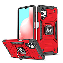 Ozzzo wozinsky ring armor coque hybride robuste + support magnetique pour samsung galaxy a73 rouge