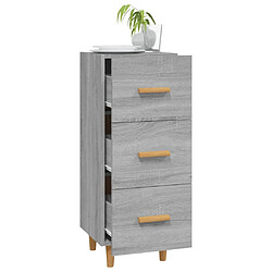 Avis vidaXL Buffet Sonoma gris 34,5x34x90 cm Bois d'ingénierie