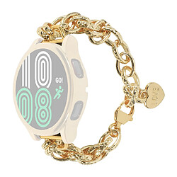 Bracelet en métal avec pendentif coeur, or pour votre Huawei Watch GT3 42mm/Samsung Galaxy Watch 4/4 Classic 20mm