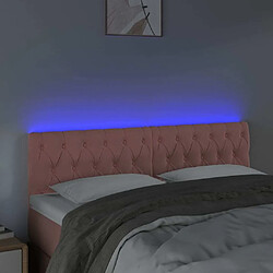 Avis Maison Chic Tête de lit scandinave à LED,meuble de chambre Rose 160x7x78/88 cm Velours -MN36052