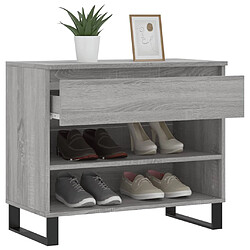 Acheter Maison Chic Armoire à Chaussures Gris béton,Meuble de Rangement à Chaussures 70x36x60 cm Bois d'ingénierie -MN16603