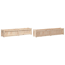 vidaXL Jardinières 2 pcs bois de pin massif