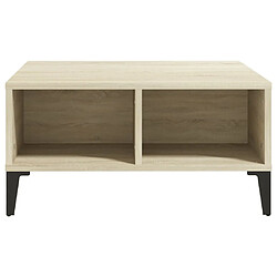 Avis Maison Chic Table basse,Table Console Table d'appoint, Table pour salon Chêne sonoma 60x60x30 cm Aggloméré -MN67872