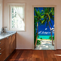 Paris Prix Papier Peint pour Porte Island Beach I 210x100cm