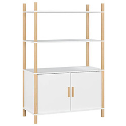 vidaXL Buffet haut Blanc 80x40x121 cm Bois d'ingénierie