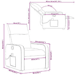 vidaXL Fauteuil de massage inclinable Crème Tissu pas cher