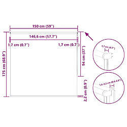 vidaXL Store enrouleur occultant largeur du tissu 146,6 cm polyester pas cher