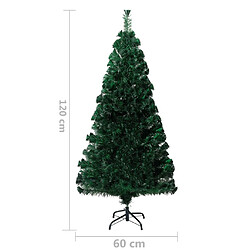 vidaXL Sapin de Noël artificiel avec support vert 120 cm fibre optique pas cher