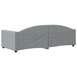 Acheter vidaXL Lit de repos sans matelas gris clair 90x200 cm tissu