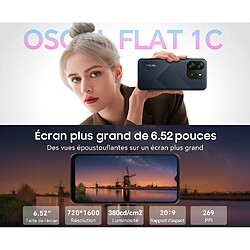 Oscal Flat1C Smartphone Bleu- DUAL SIM 4G 6.5"Écran 2Go/32Go 4700mAh Android 13(192 g)