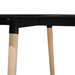 Acheter Beliani Table de salle à manger noire 90 cm BOVIO